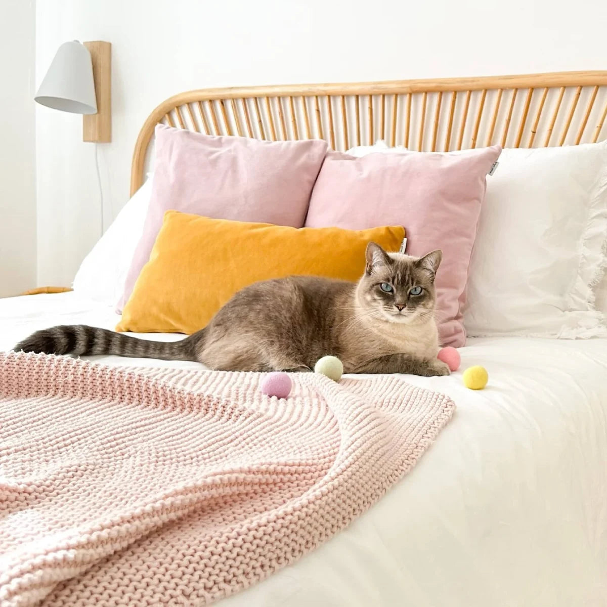 Balle pour chat en laine feutrée