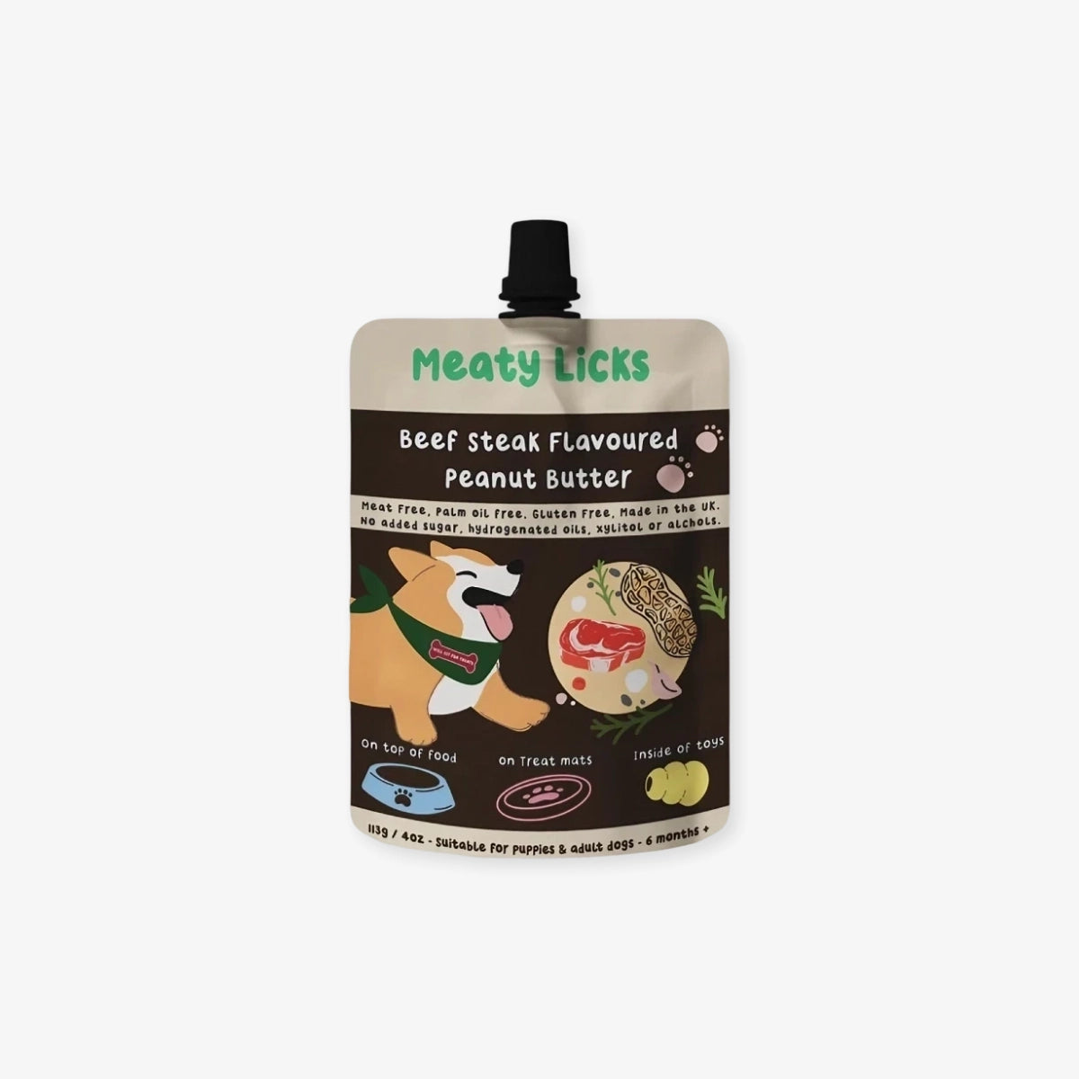 Beurre de cacahuète pour chien au boeuf