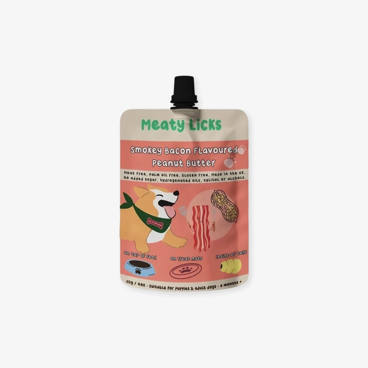 Beurre de cacahuète pour chien au bacon