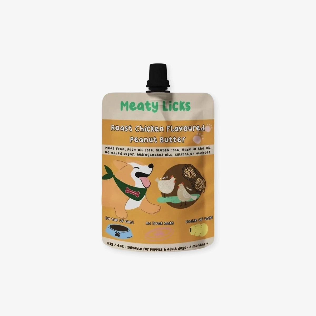 Beurre de cacahuète pour chien au poulet rôti