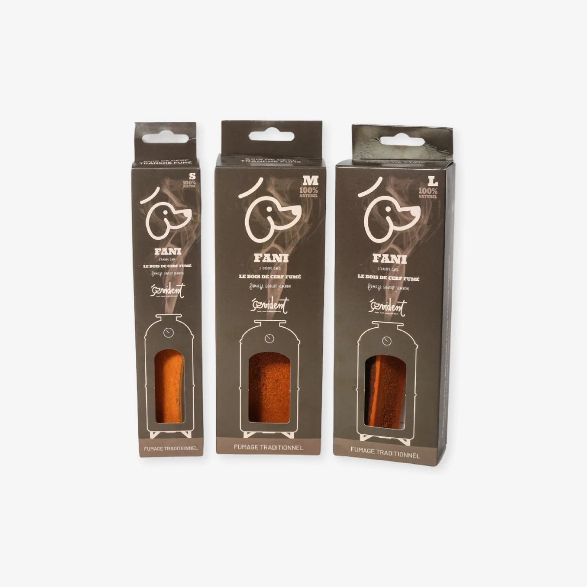 Bois de cerf tranché fumé pour chien