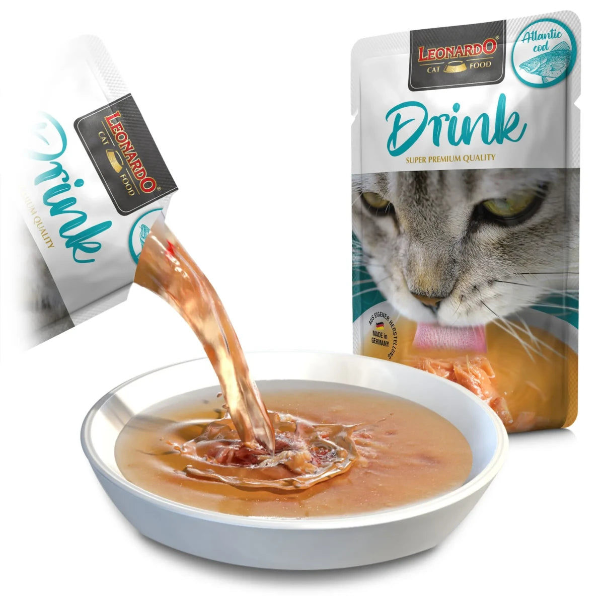 Bouillon pour chat au cabillaud