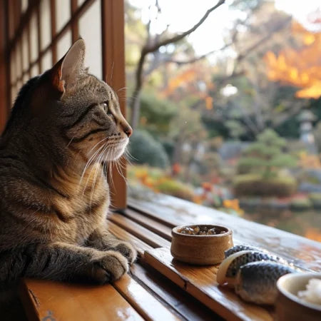 un chat s'ennuie et regarde par la fenêtre