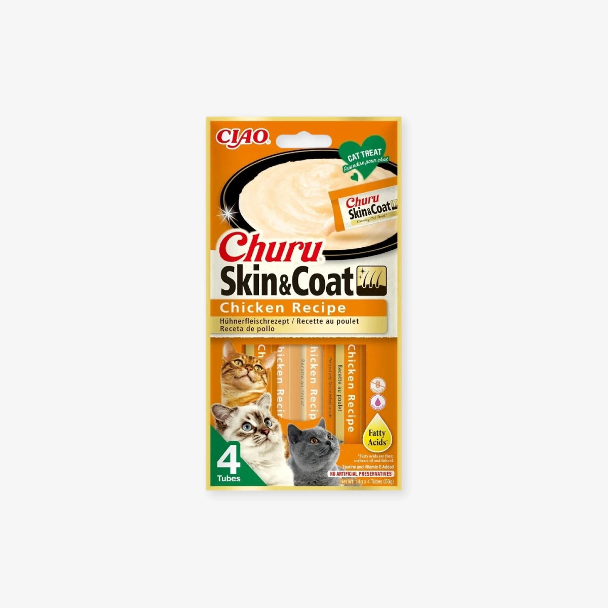 Friandises pour chat Churu poulet peau et pelage