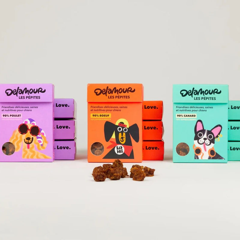 Pépites delamour pour chien 3 saveurs