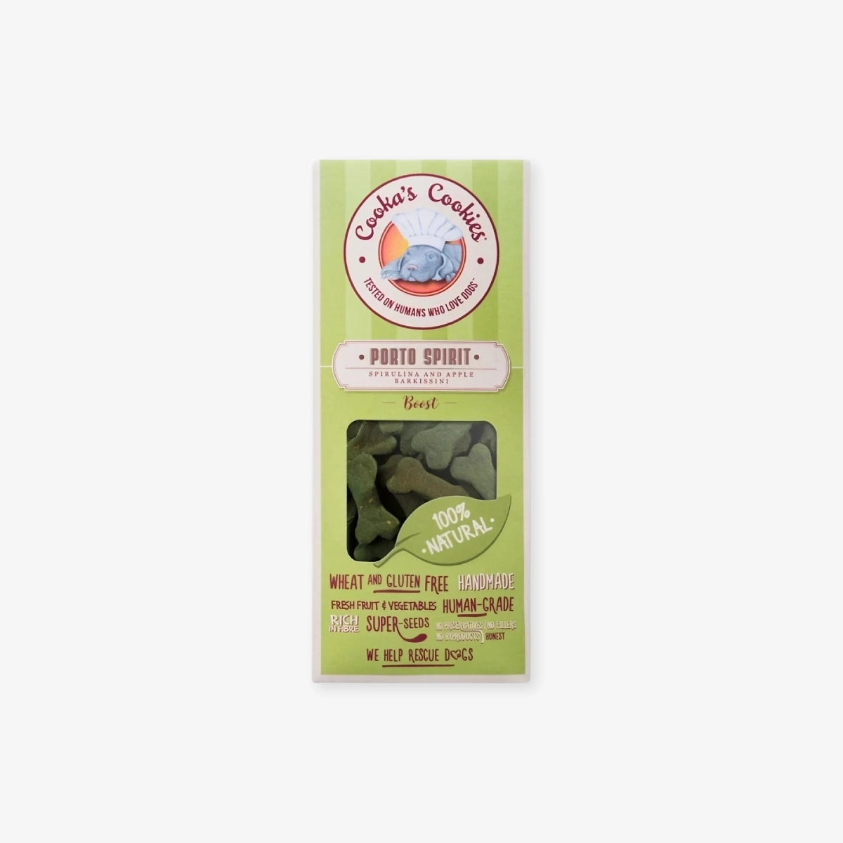 Biscuits aux pommes et à la spiruline pour chien