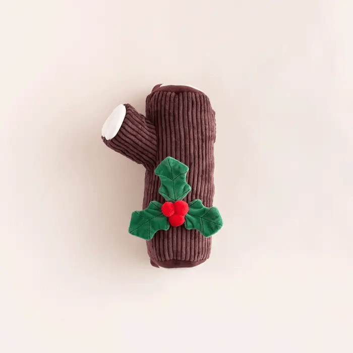 gif jeu de fouille pour chien bûche de Noël the foggy dog