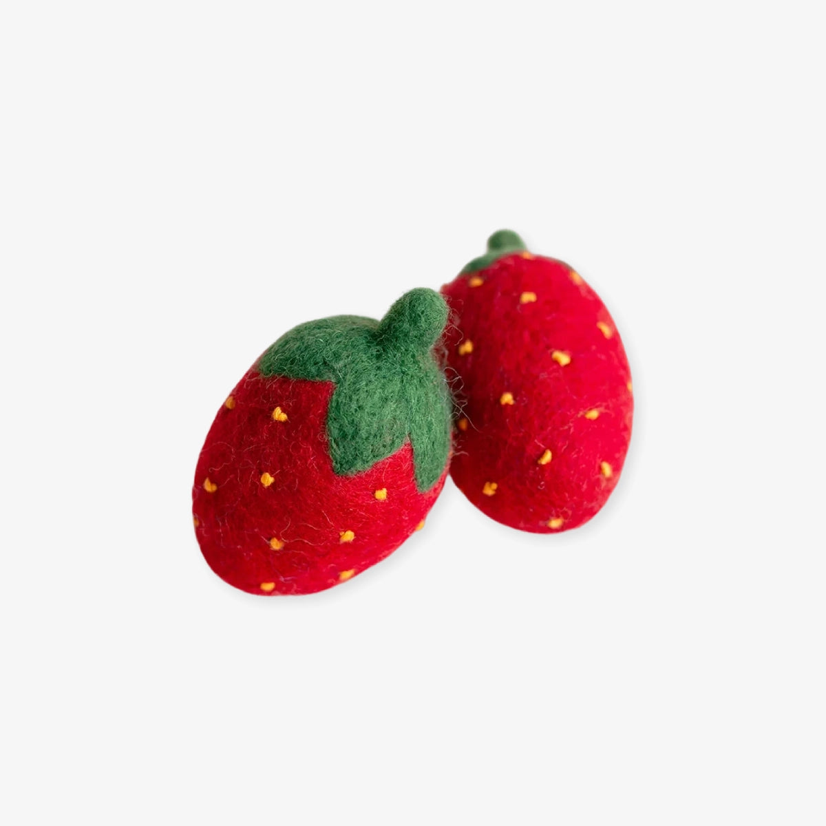 Jouet pour chat en laine feutrée Fraises