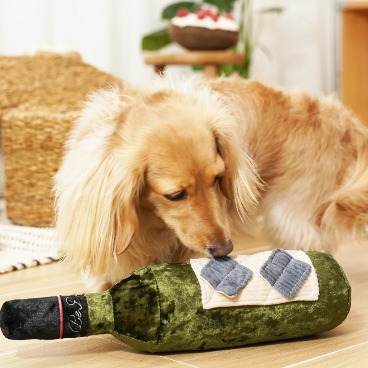 Jeu de fouille pour chien Bouteille de vin