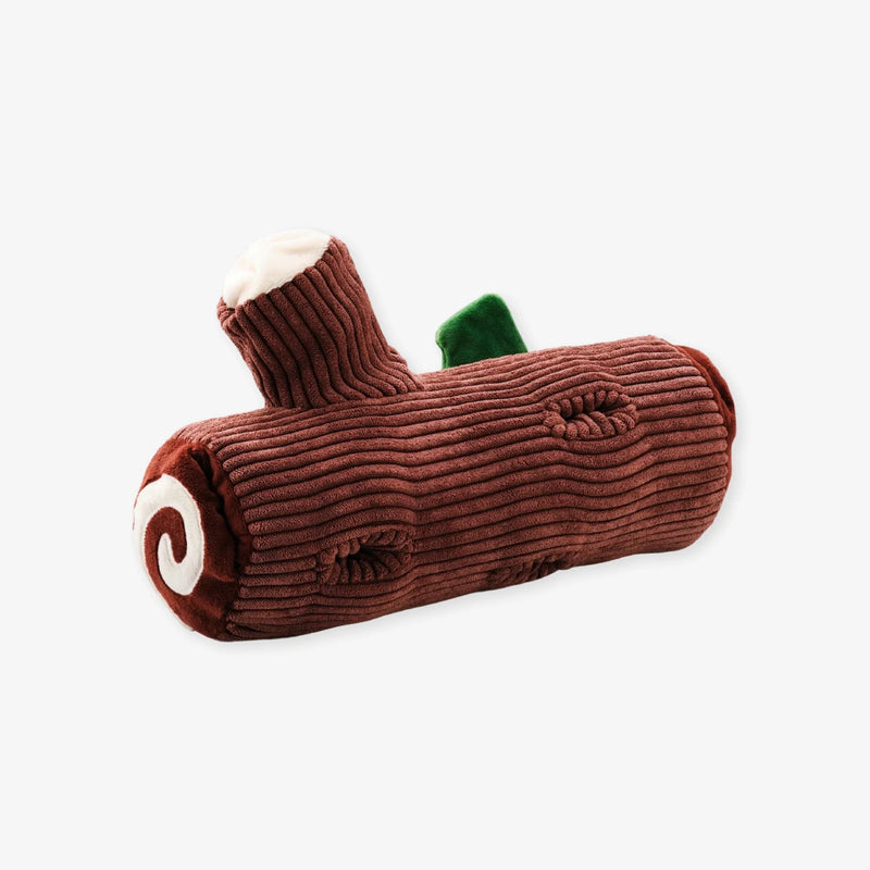 jeu de fouille pour chien bûche de Noël the foggy dog vue sur de derrière