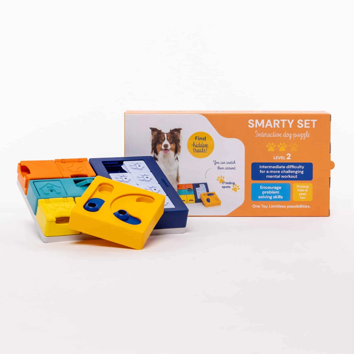 packaging jeu d'intelligence pour chien smarty set pawzler