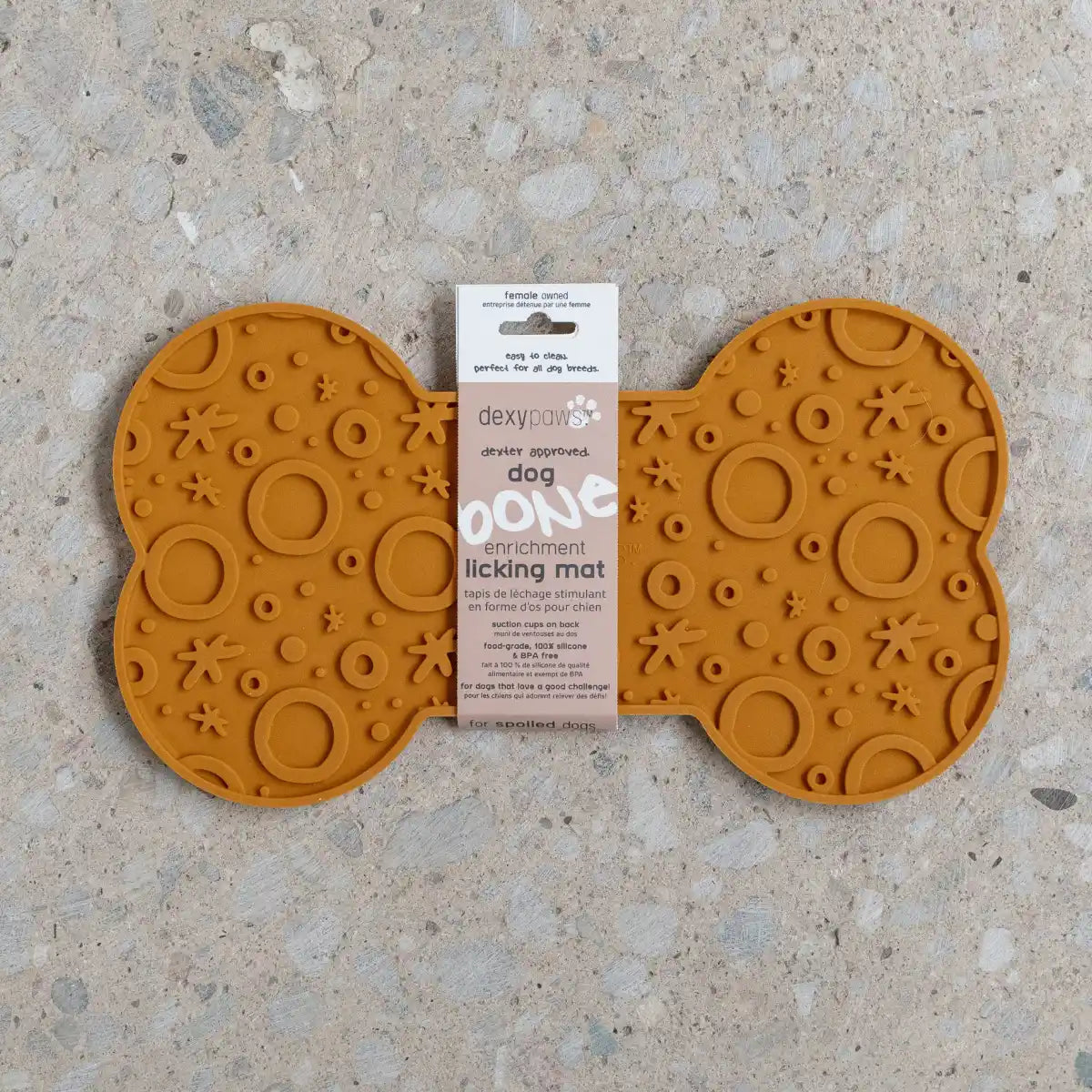 Tapis de léchage pour chien Os