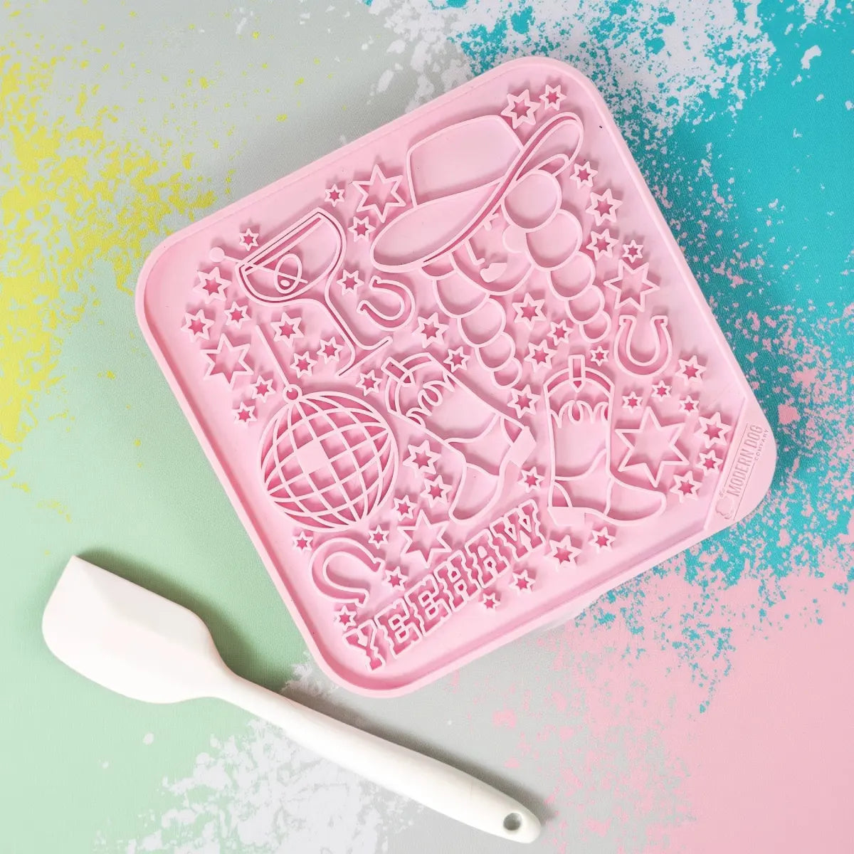 Tapis de léchage pour chien Cowgirl