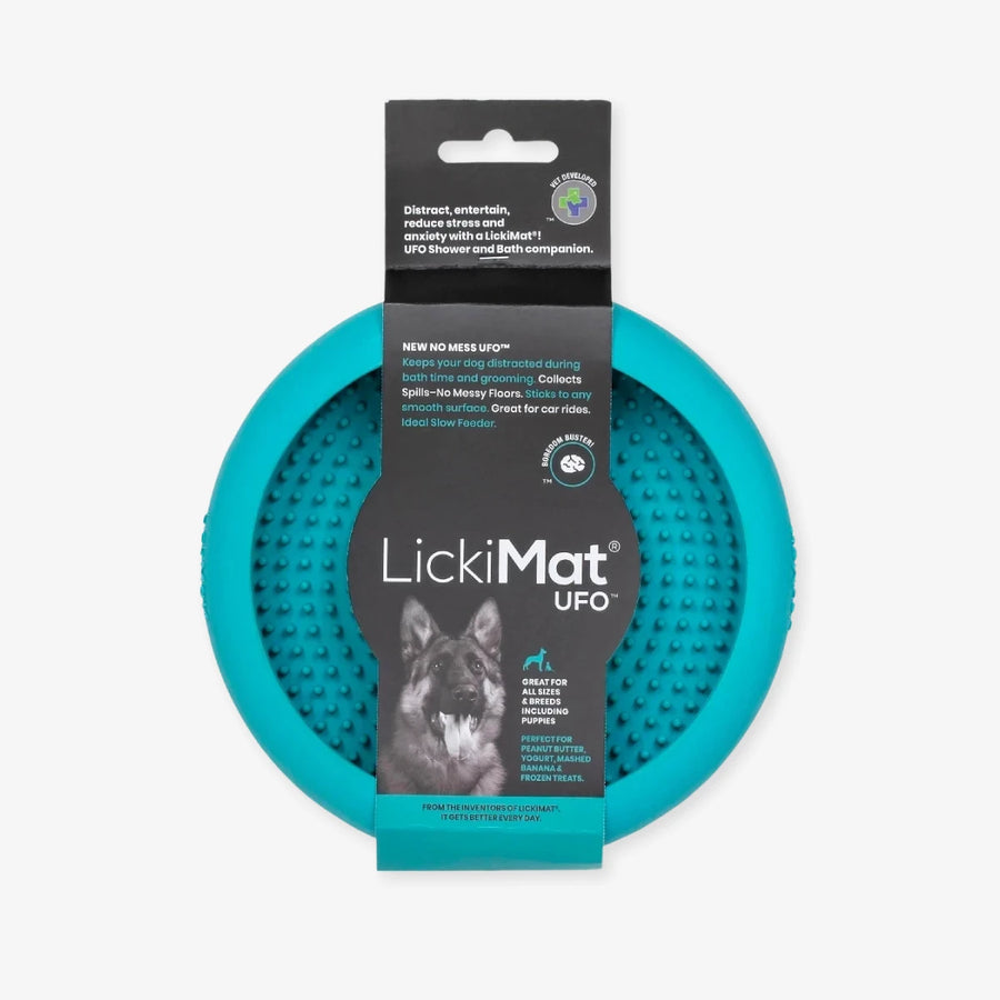 LickiMat UFO tapis de léchage à ventouses bleu